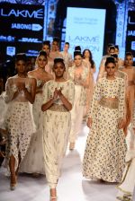 Model walk the ramp for Payal Singhal Show at Lakme Fashion Week 2015 Day 4 on 21st March 2015